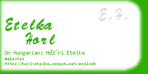 etelka horl business card